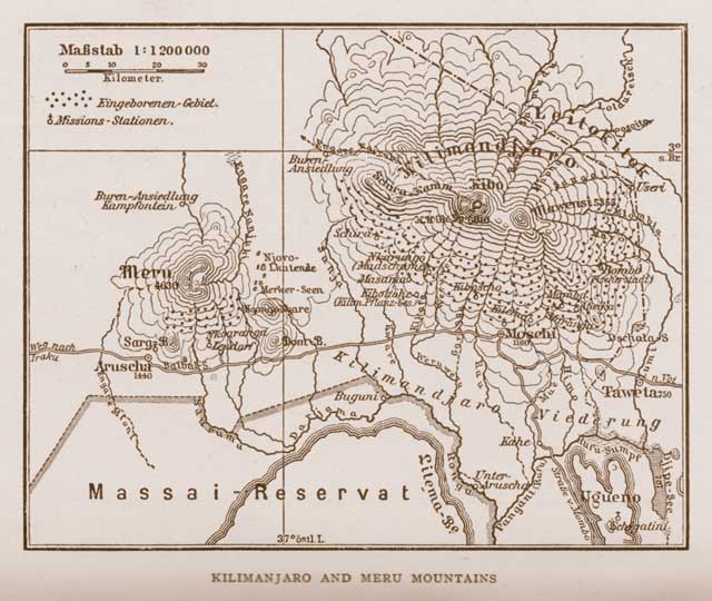 Early map of Tanzania
