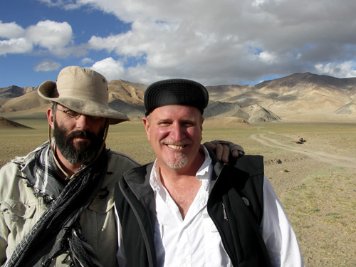 Vincent Pardieu and Richard Hughes at the Tajik ruby mines