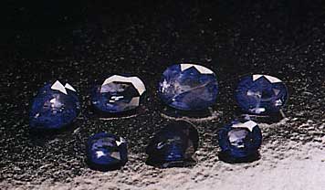 surface diffusion, blue sapphire, surface diffusion treated, diffusion treatment, Kanchanaburi sapphire, heat treatment